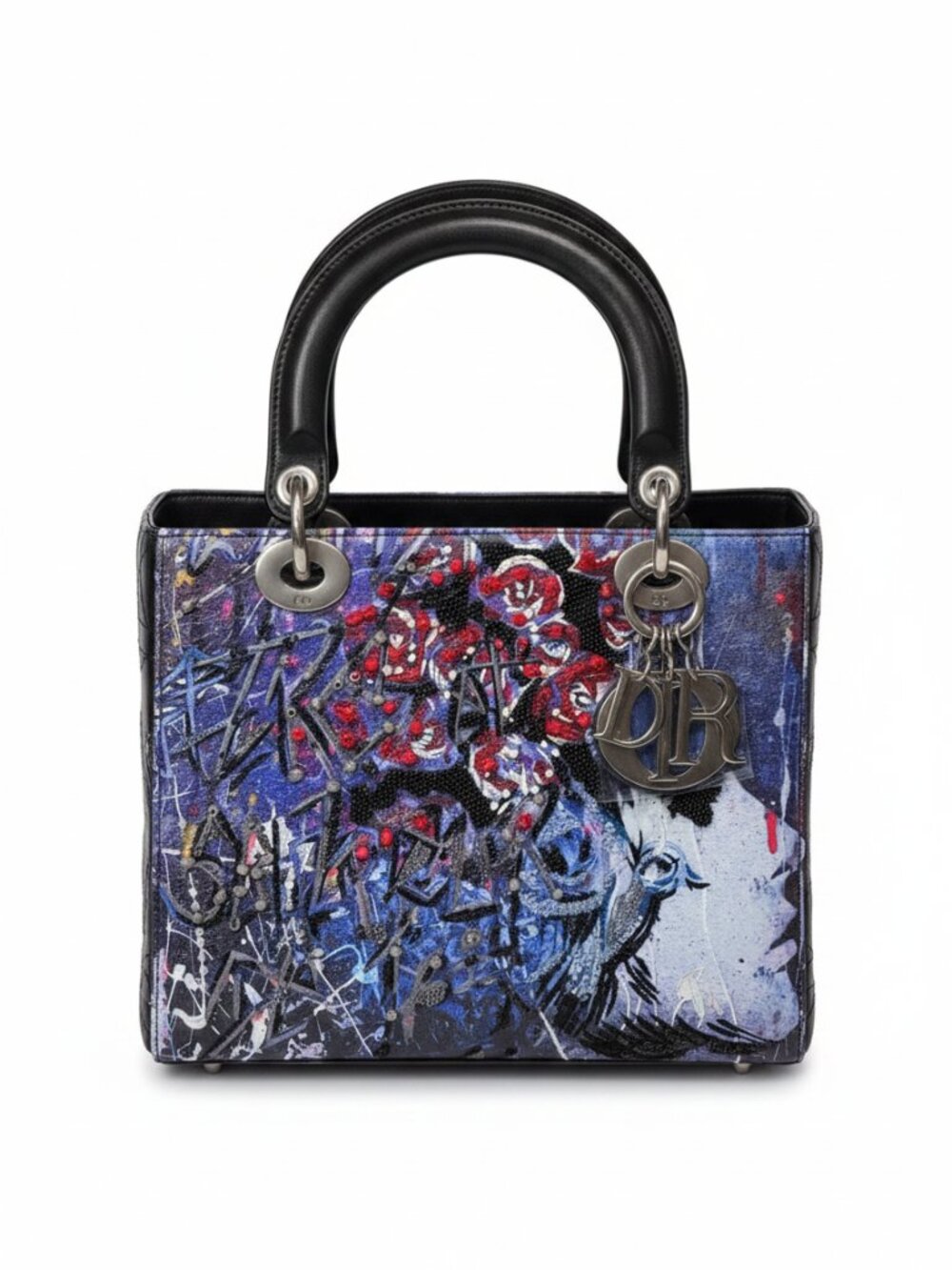 Christian Dior Lady Dior Art Bag Hand-Painted